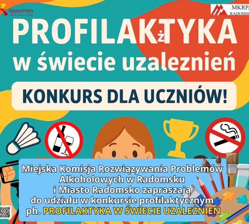 Zaproszenie do konkurs dla dzieci i młodzieży „Profilaktyka w świecie uzależnień”