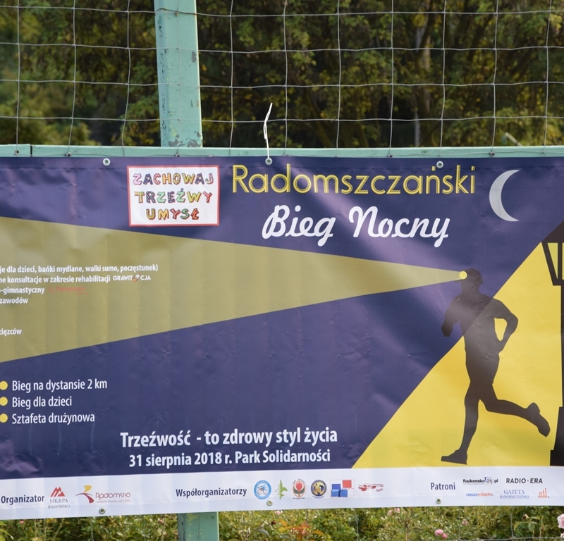 II Radomszczański Bieg Nocny w parku Solidarności 