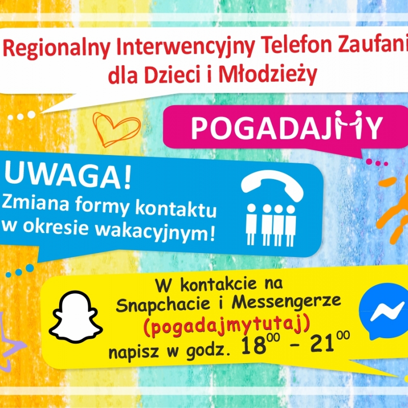 Zmiana Regionalnego Interwencyjnego Telefonu Zaufaniadla Dzieci i Młodzieży.