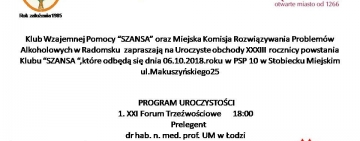 Urodziny Klubu \"Szansa\"